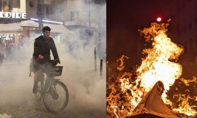 Wild scenes on the streets of Paris as election looms