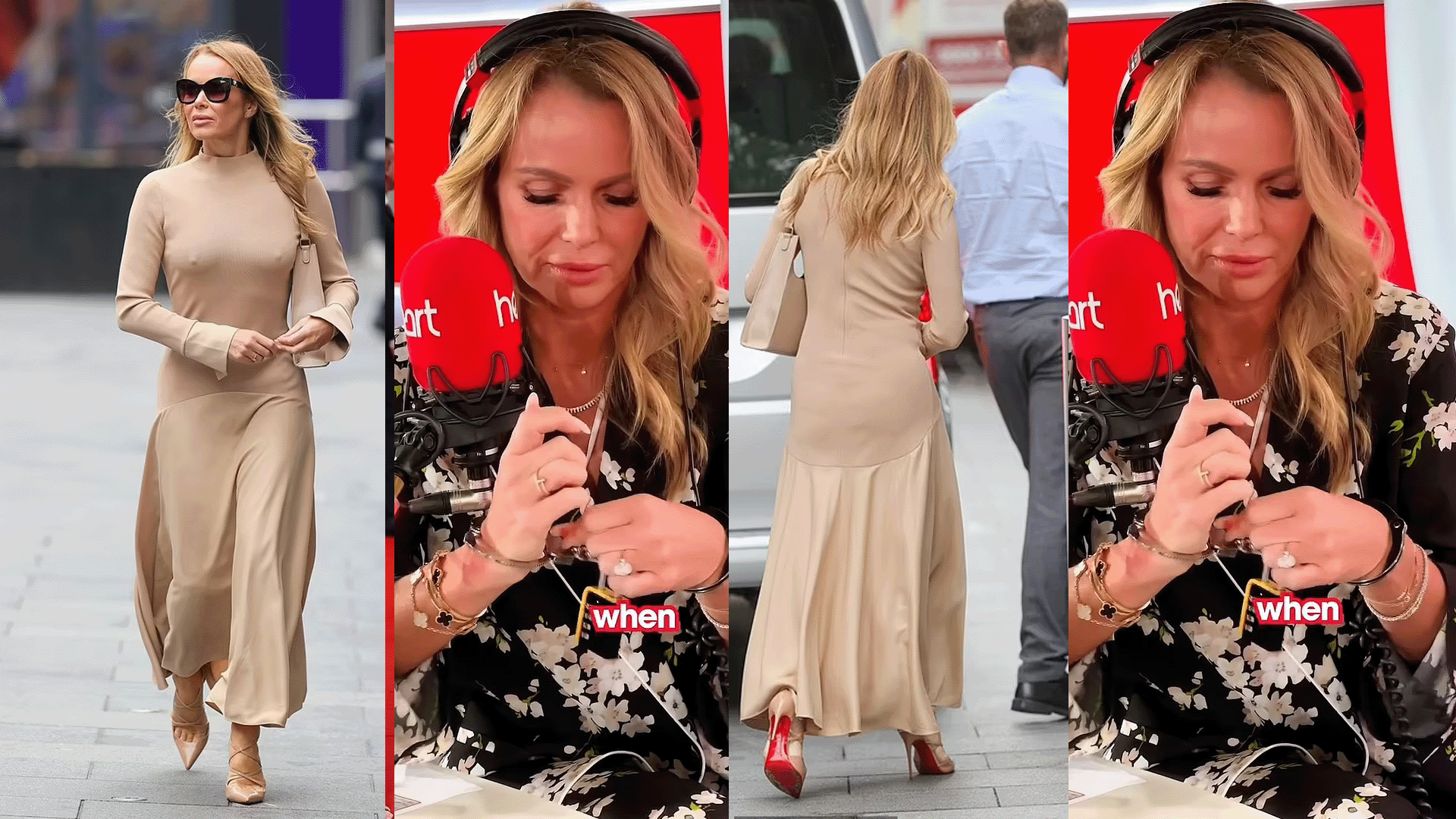 Amanda Holden goes braless